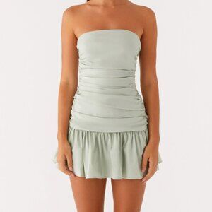 PEPPERMAYO Carmel Mini Dress Sage Green 6 M